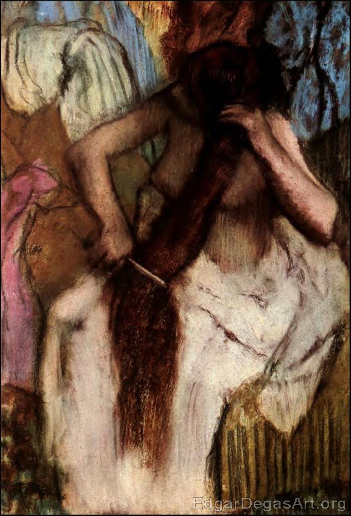 Seated Woman Combing Her Hair